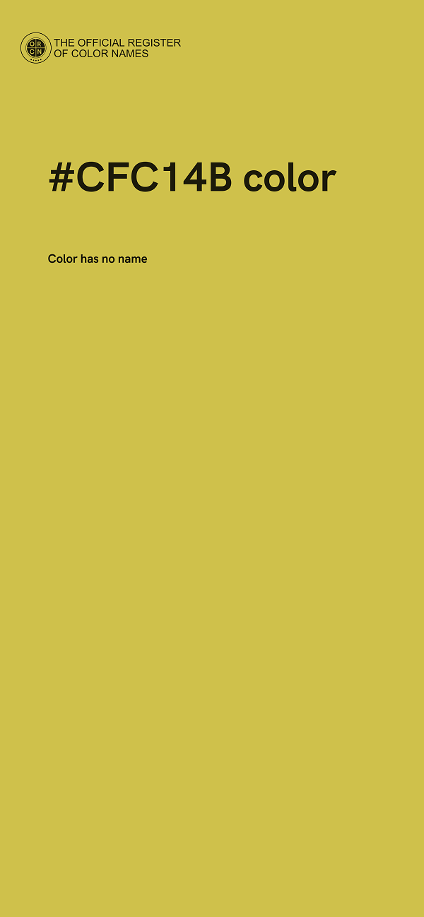 #CFC14B color image