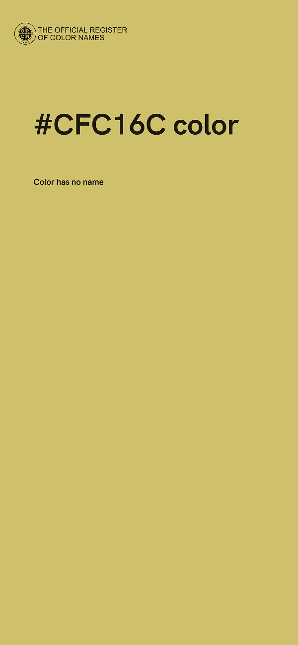 #CFC16C color image