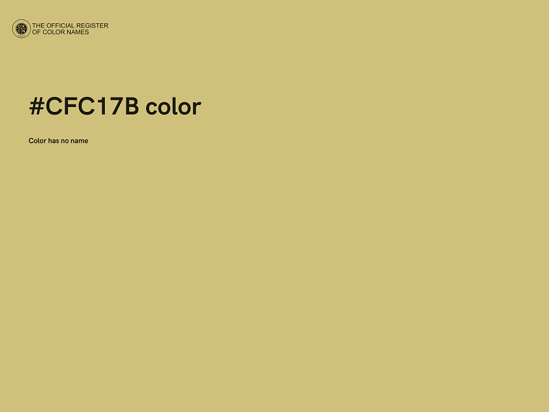 #CFC17B color image