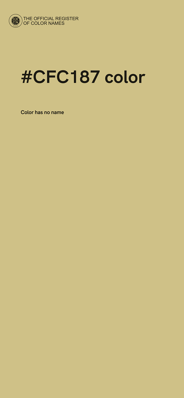#CFC187 color image