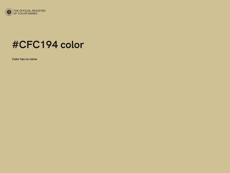 #CFC194 color image