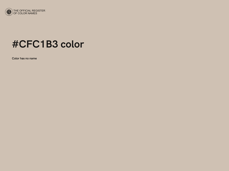 #CFC1B3 color image