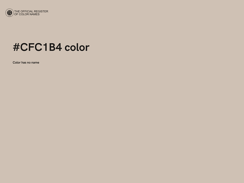 #CFC1B4 color image