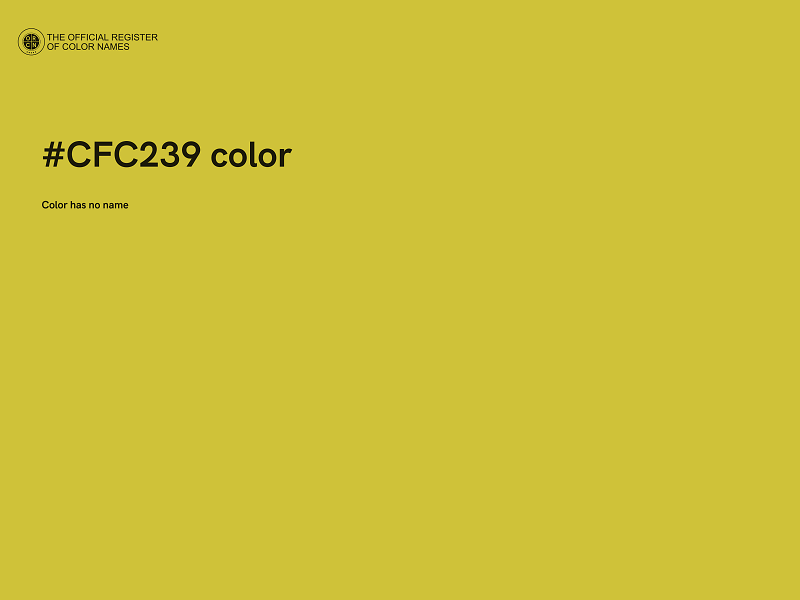 #CFC239 color image