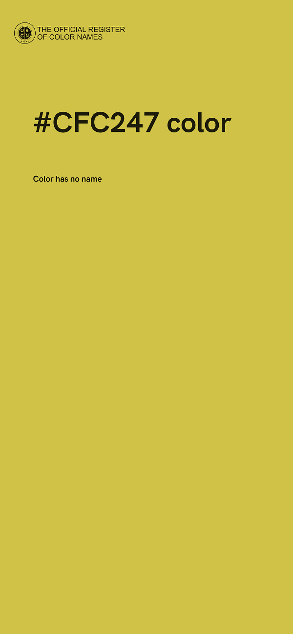 #CFC247 color image