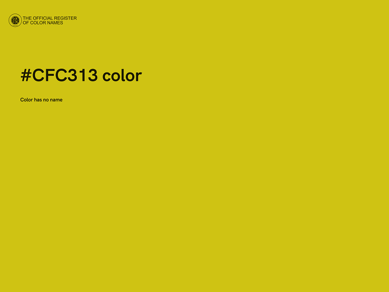 #CFC313 color image