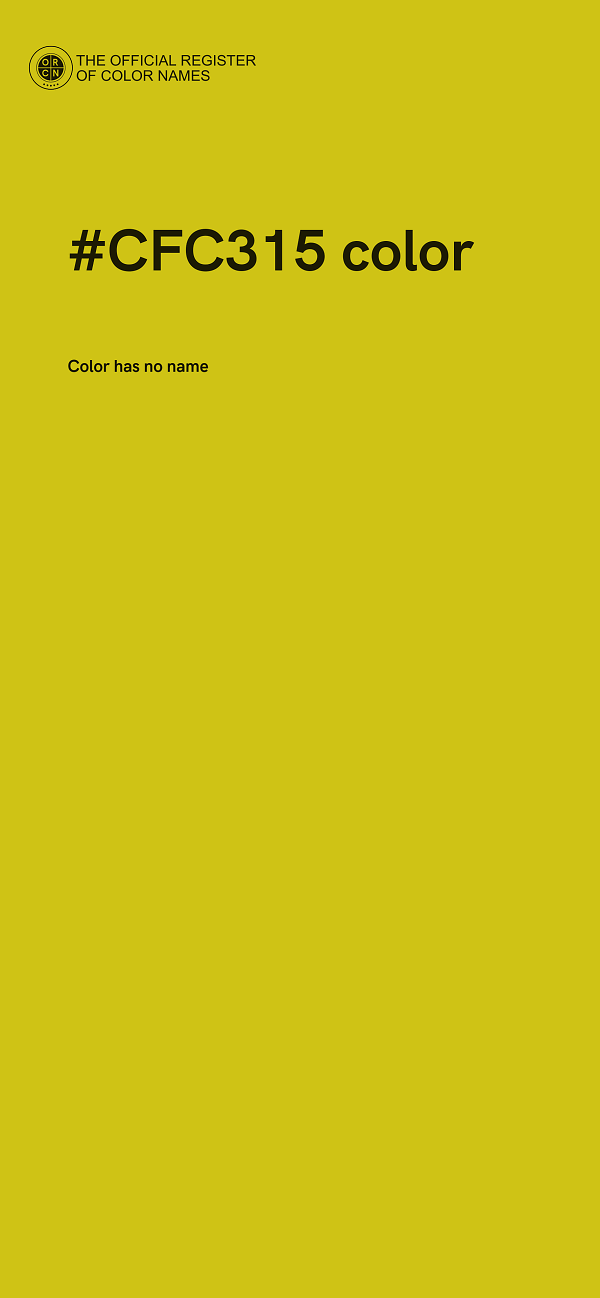 #CFC315 color image