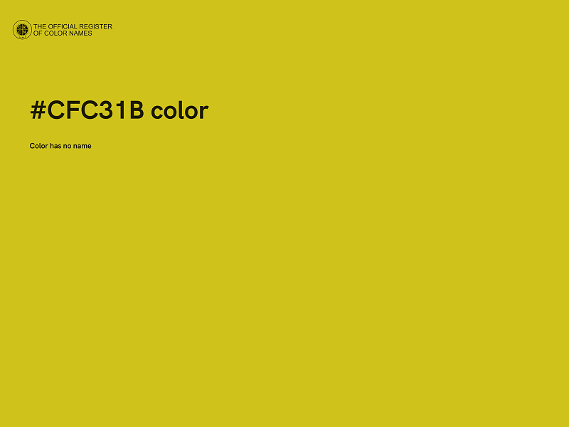 #CFC31B color image