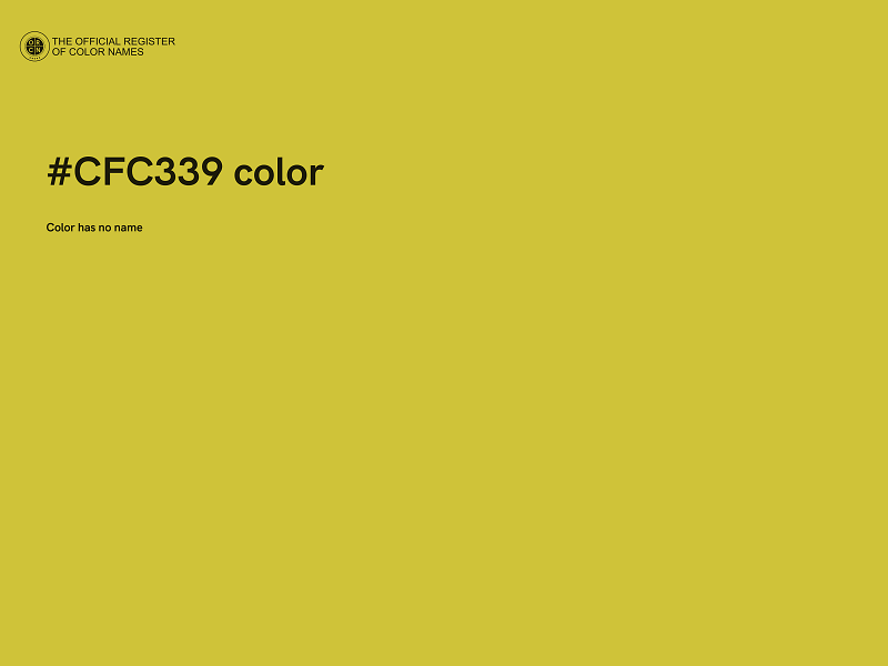 #CFC339 color image