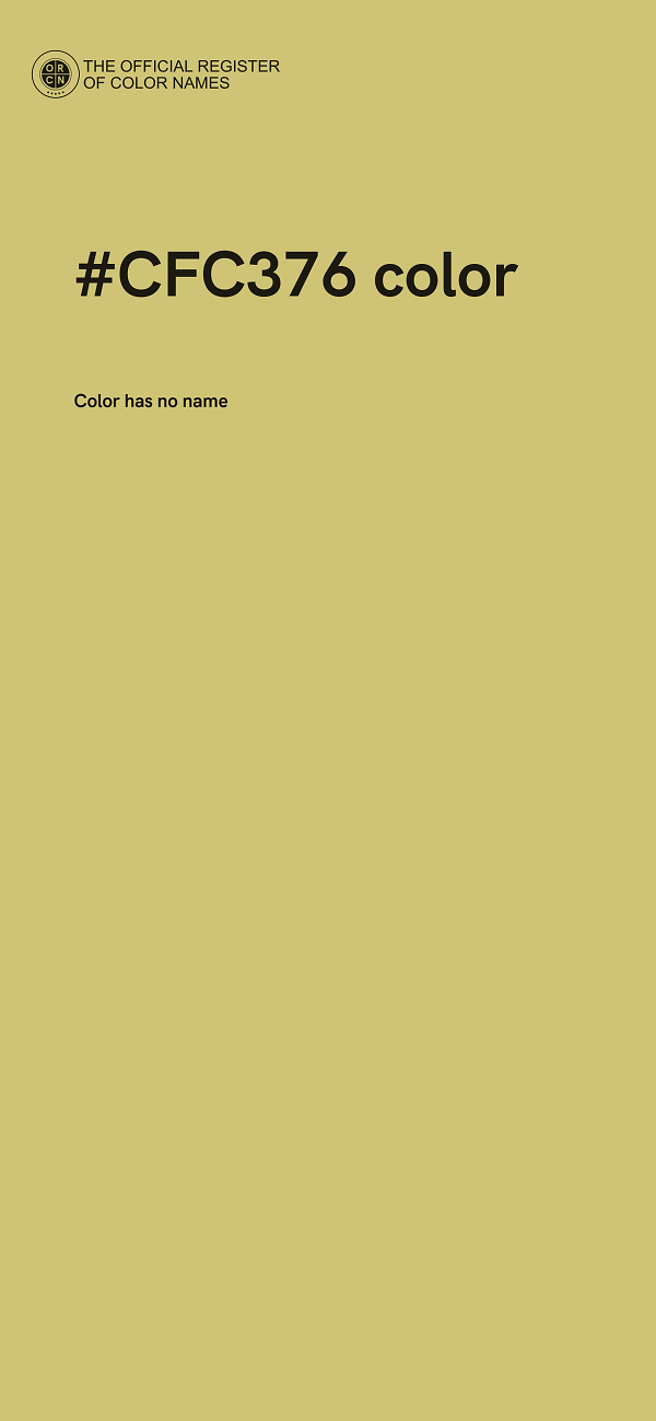 #CFC376 color image