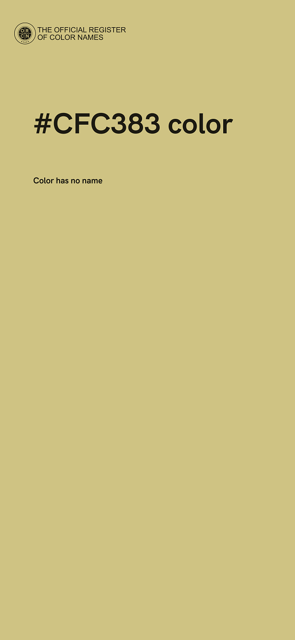 #CFC383 color image