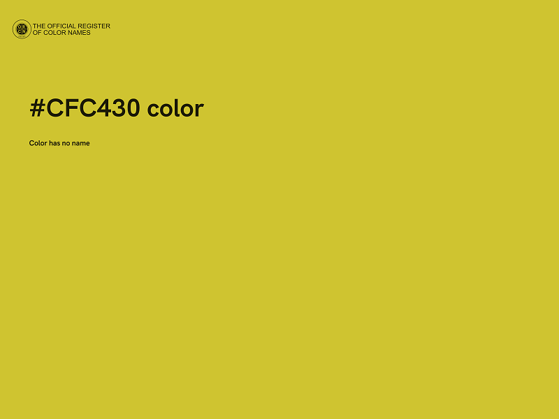 #CFC430 color image