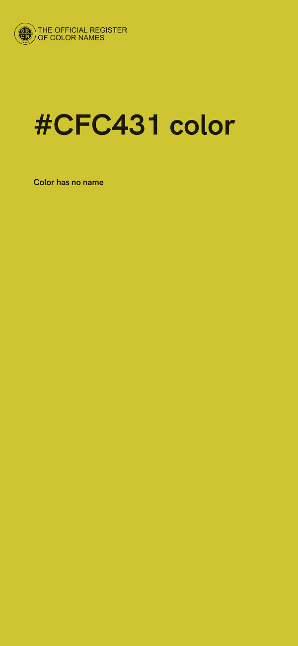 #CFC431 color image