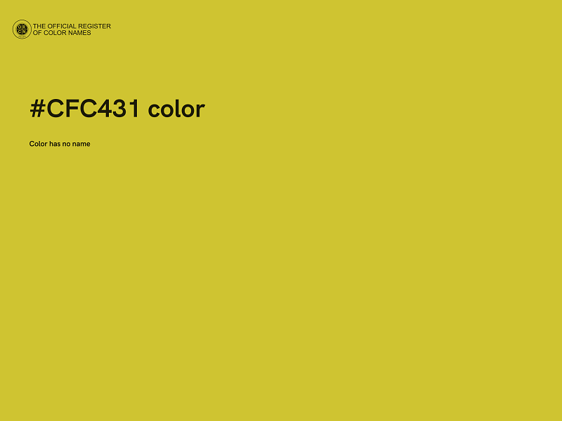 #CFC431 color image