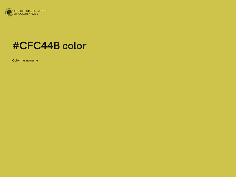 #CFC44B color image