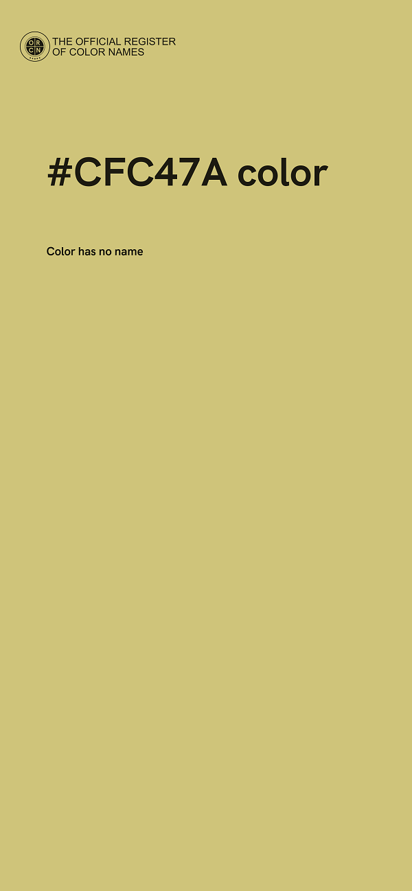 #CFC47A color image