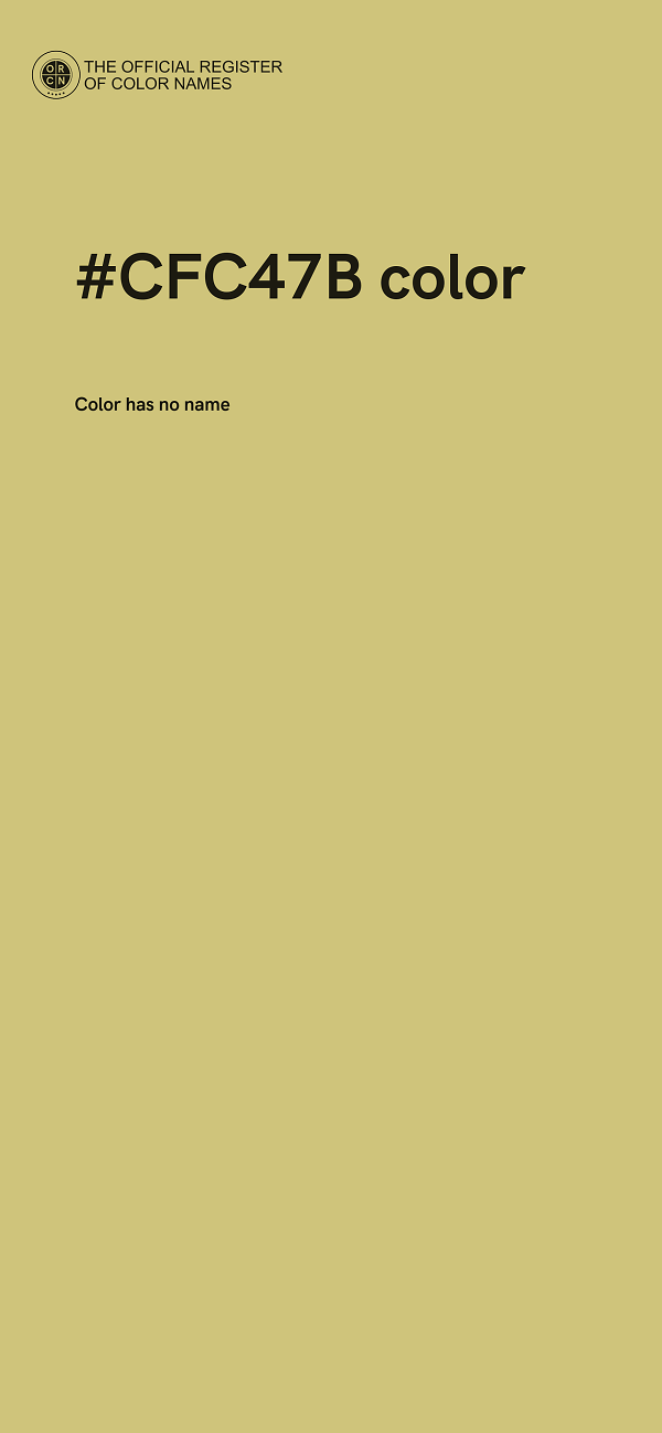 #CFC47B color image