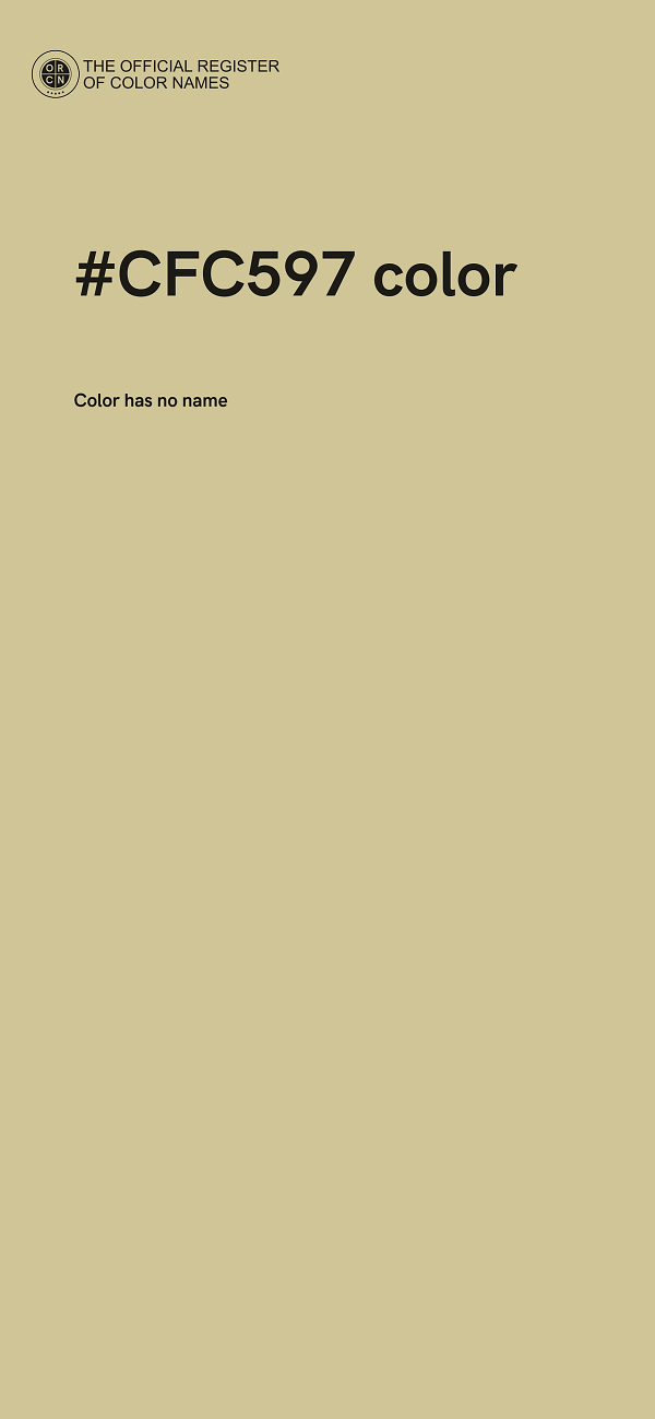 #CFC597 color image