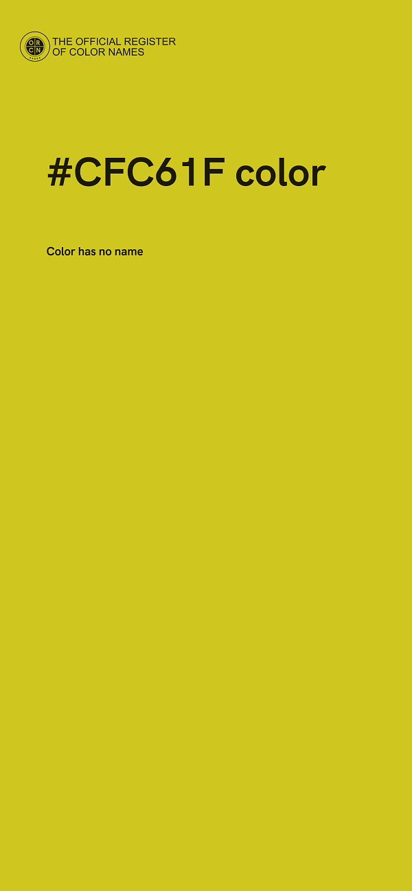#CFC61F color image
