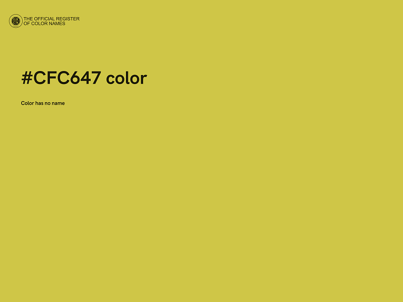 #CFC647 color image