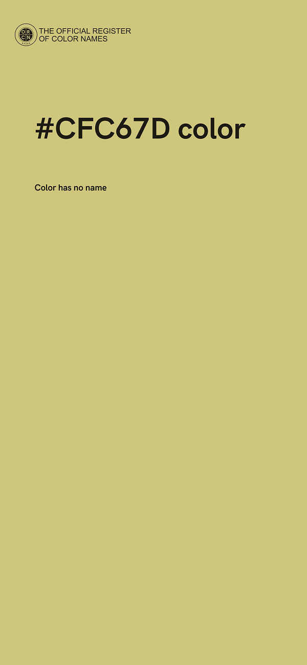 #CFC67D color image