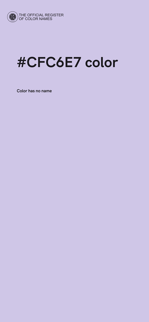 #CFC6E7 color image