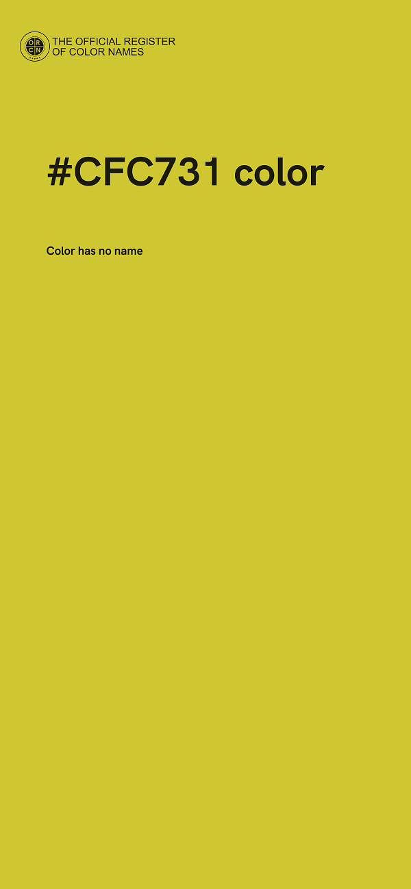 #CFC731 color image