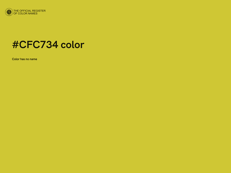 #CFC734 color image