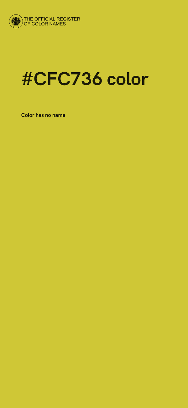 #CFC736 color image