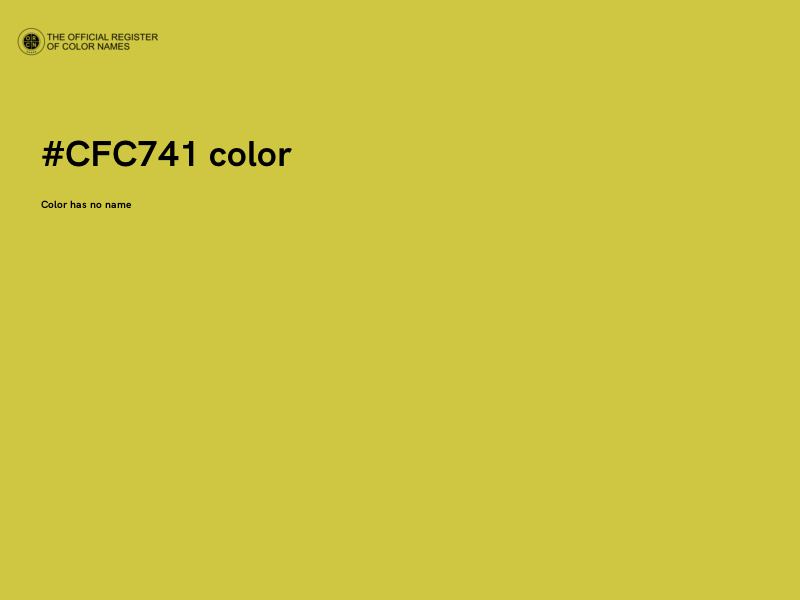 #CFC741 color image