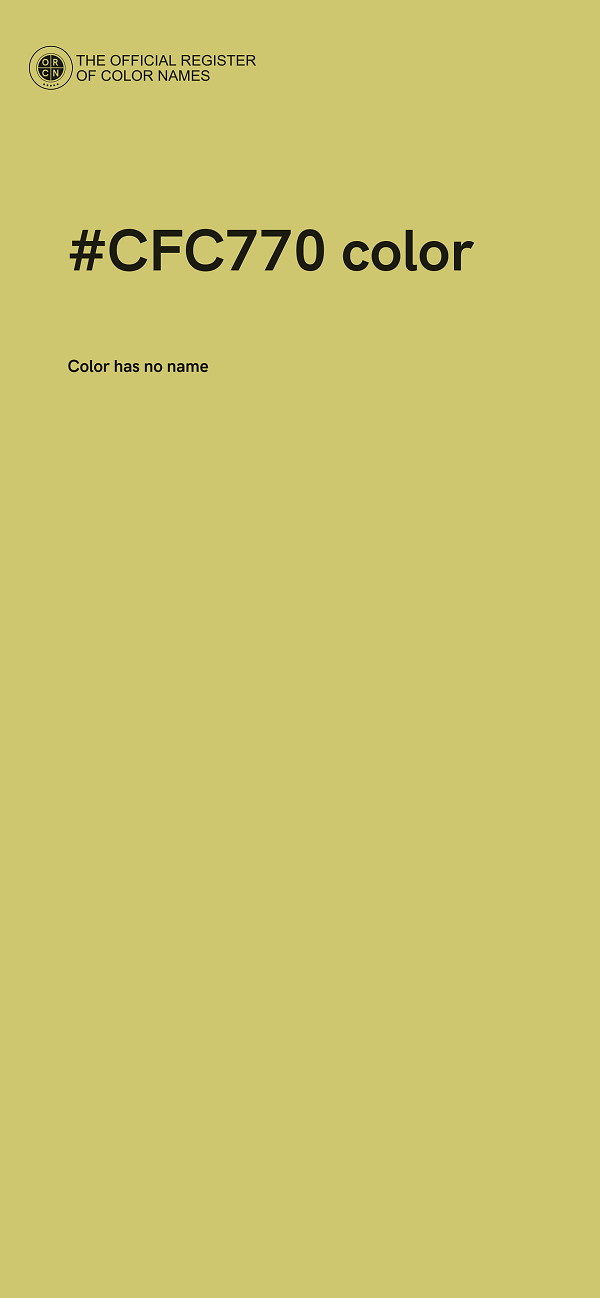 #CFC770 color image