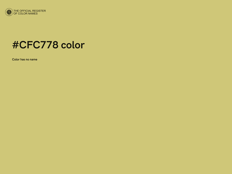 #CFC778 color image