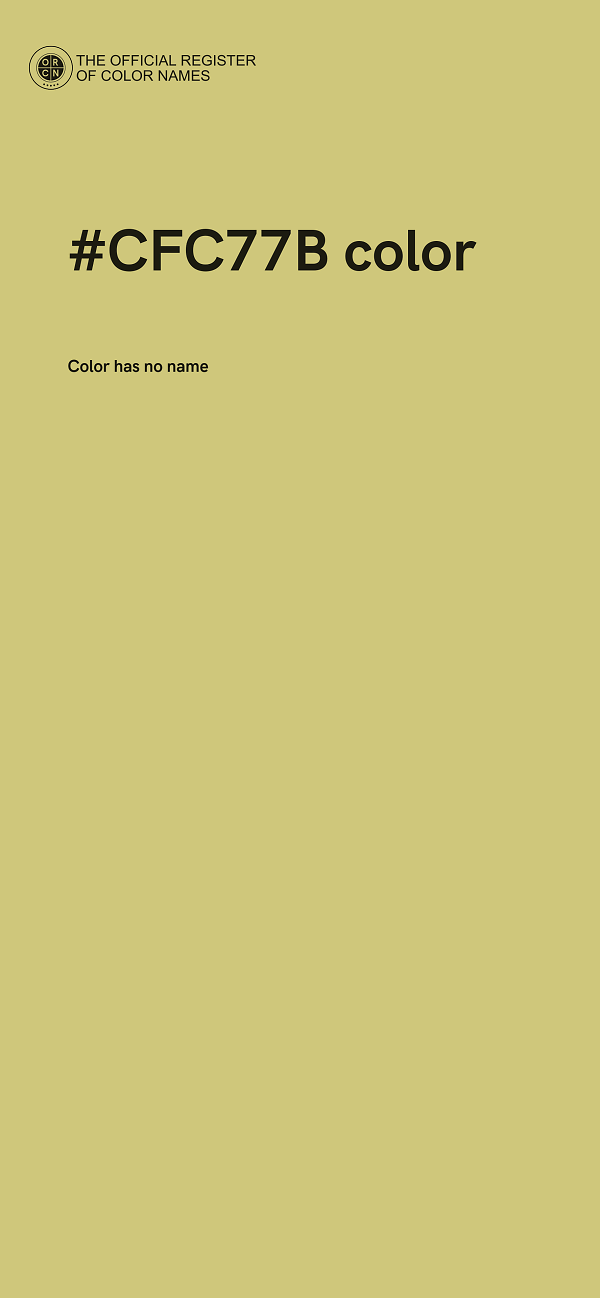 #CFC77B color image