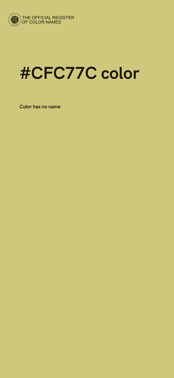 #CFC77C color image