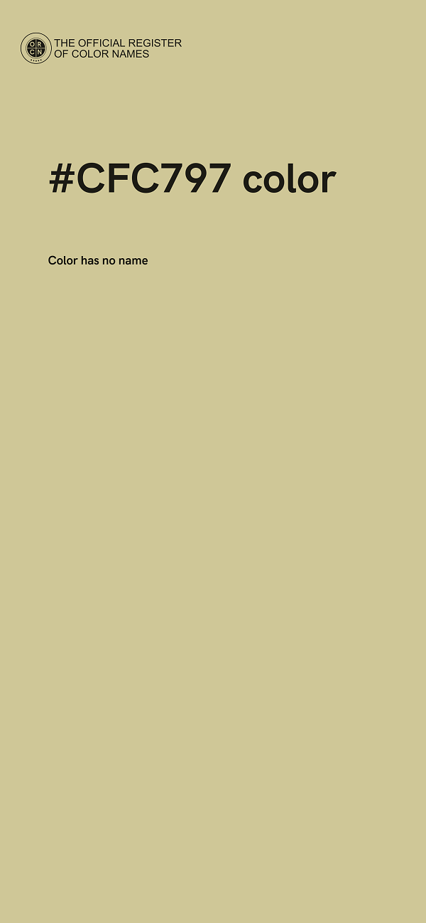 #CFC797 color image