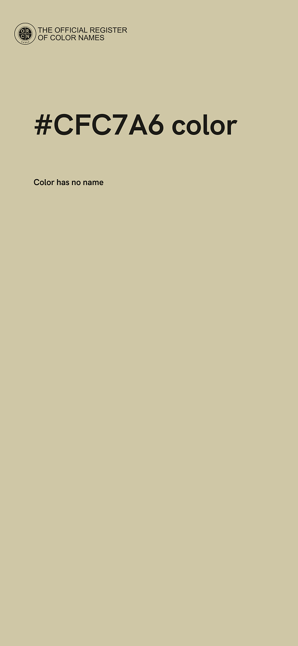 #CFC7A6 color image