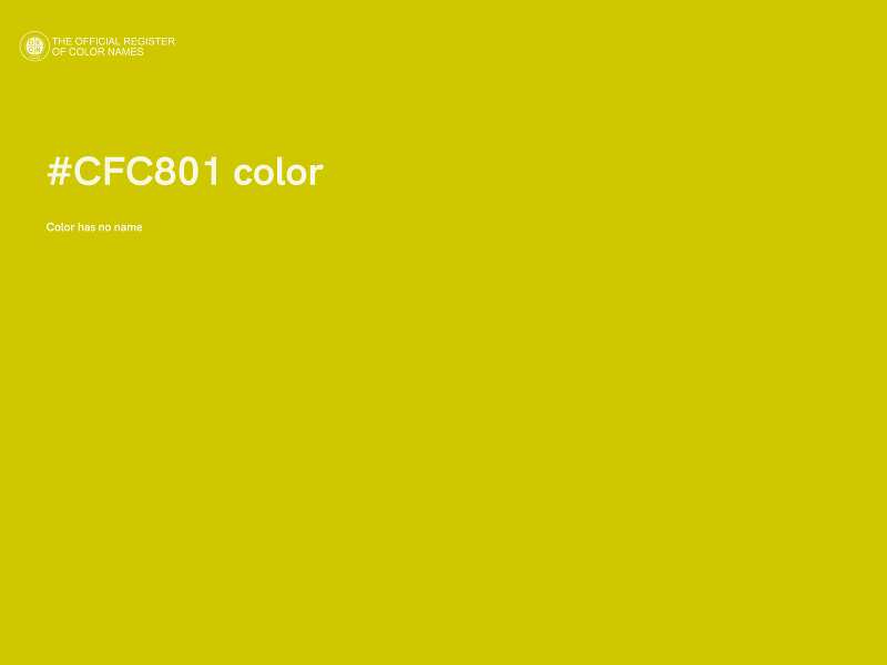 #CFC801 color image