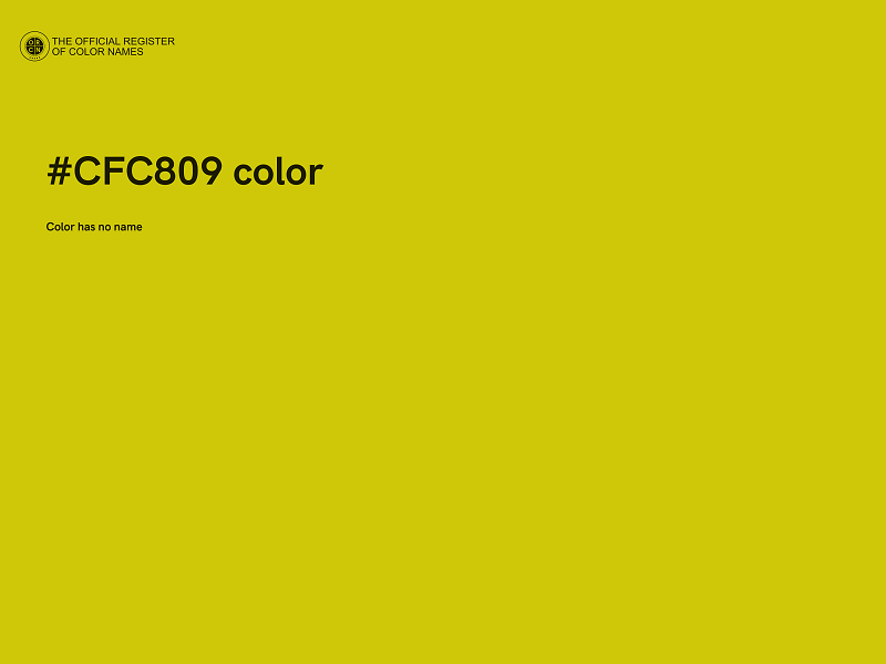 #CFC809 color image