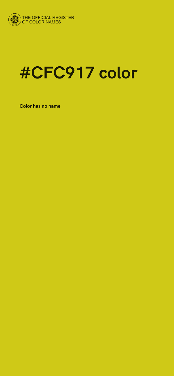 #CFC917 color image