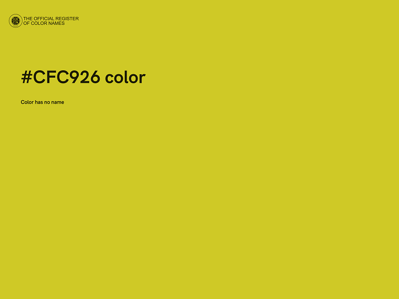 #CFC926 color image