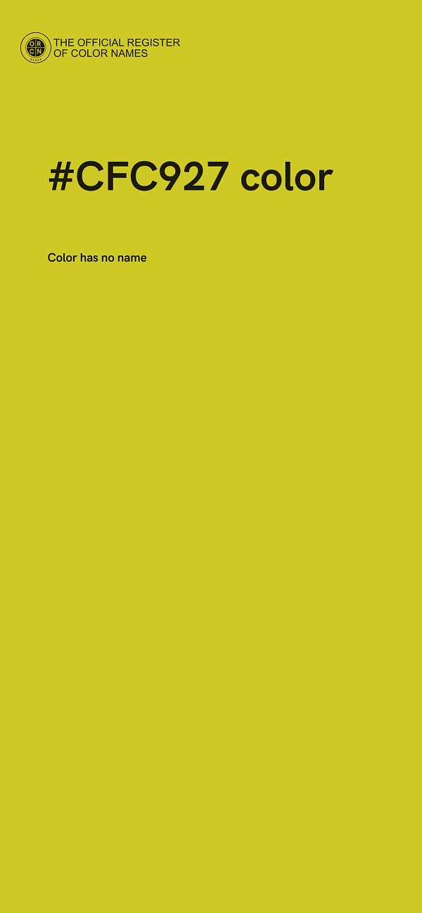 #CFC927 color image