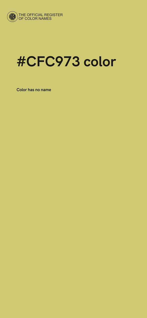 #CFC973 color image