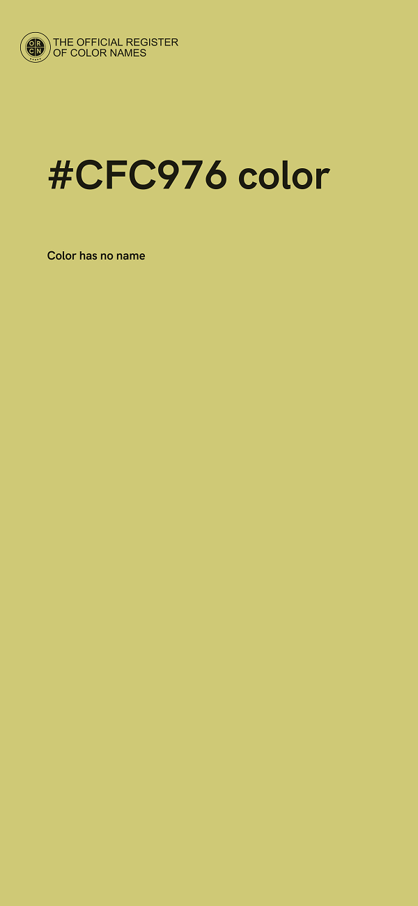 #CFC976 color image
