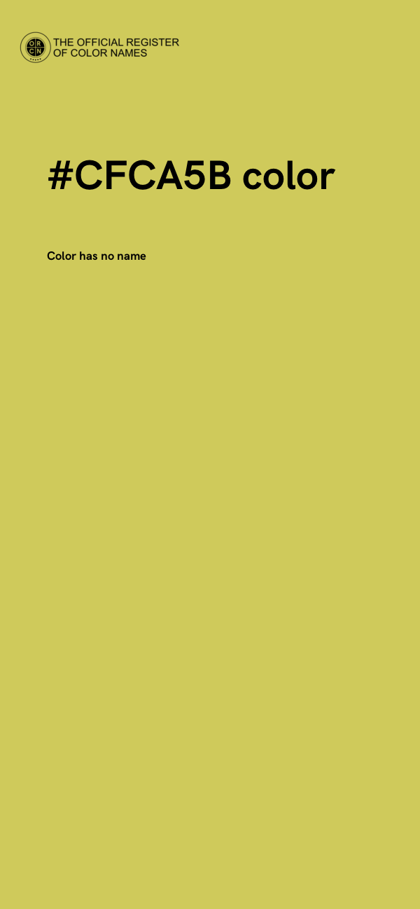 #CFCA5B color image