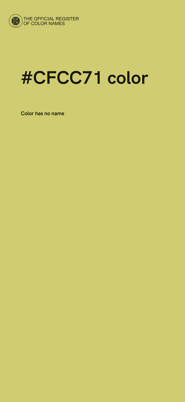 #CFCC71 color image