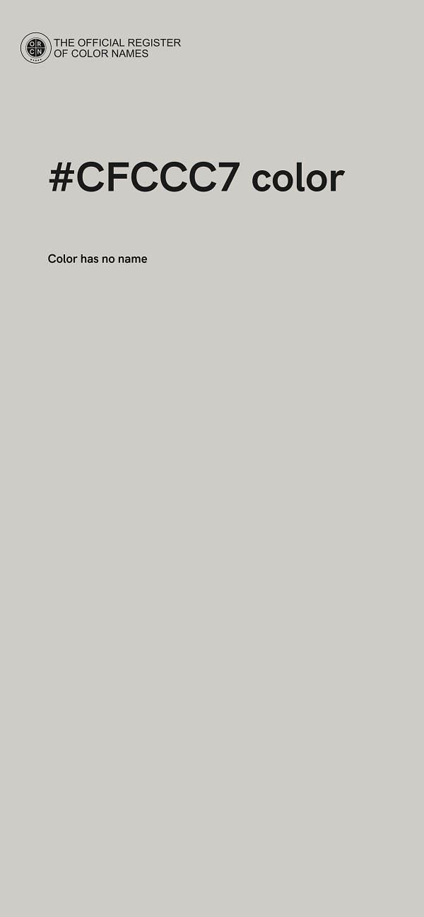 #CFCCC7 color image