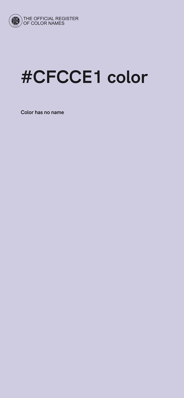 #CFCCE1 color image