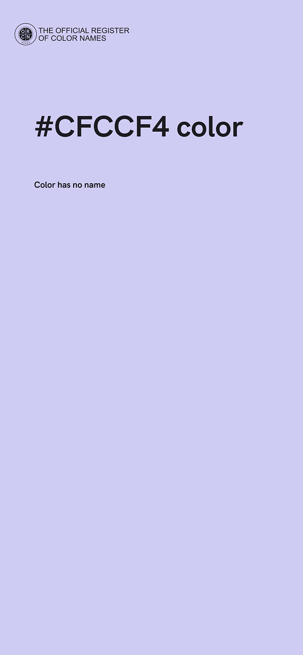 #CFCCF4 color image