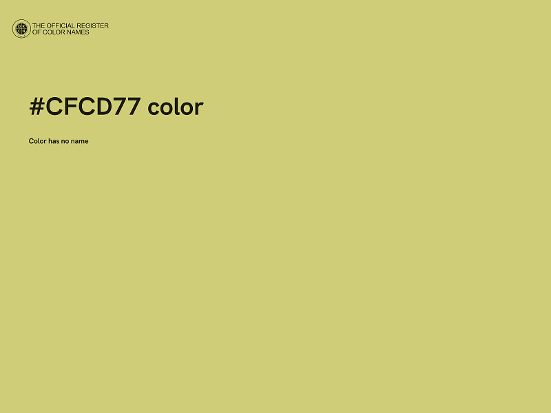 #CFCD77 color image