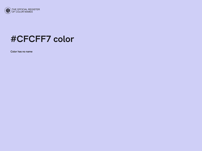 #CFCFF7 color image